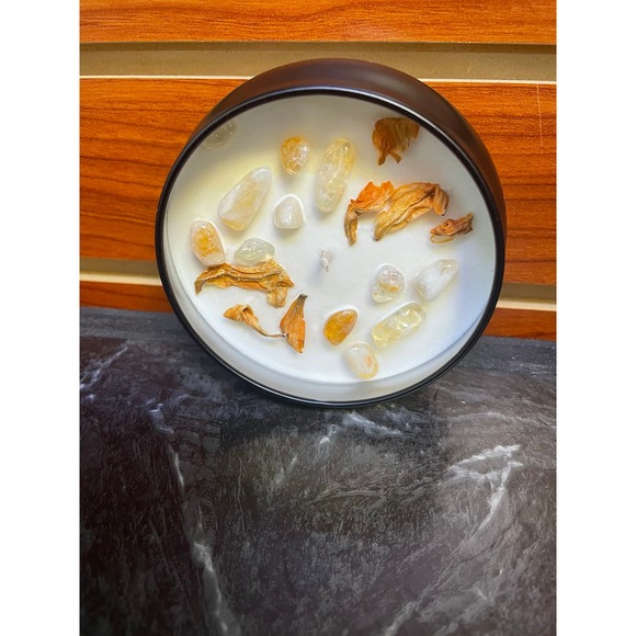 Blood Orange 8 oz Soy Prosperity Candle - Picture 3 of 4